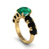 Round Cut Emerald Cathedral Engagement Ring - Tatum No. 34 image 1