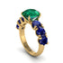 Round Cut Emerald Cathedral Engagement Ring - Tatum No. 64 image 1