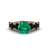 Round Cut Emerald Cathedral Engagement Ring - Tatum No. 35 image 2