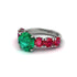 Round Cut Emerald Cathedral Engagement Ring - Tatum No. 51 image 3