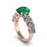 Round Cut Emerald Cathedral Engagement Ring - Tatum No. 5 image 1
