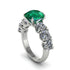 Round Cut Emerald Cathedral Engagement Ring - Tatum No. 6 image 1