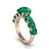 Round Cut Emerald Cathedral Engagement Ring - Tatum No. 20 image 1