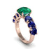 Round Cut Emerald Cathedral Engagement Ring - Tatum No. 65 image 1