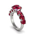 Round Cut Ruby Cathedral Engagement Ring - Tatum No. 57 image 1