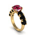 Round Cut Ruby Cathedral Engagement Ring - Tatum No. 40 image 1
