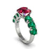 Round Cut Ruby Cathedral Engagement Ring - Tatum No. 27 image 1