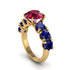 Round Cut Ruby Cathedral Engagement Ring - Tatum No. 70 image 1