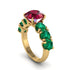 Round Cut Ruby Cathedral Engagement Ring - Tatum No. 25 image 1