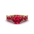 Round Cut Ruby Cathedral Engagement Ring - Tatum No. 55 image 2