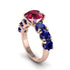 Round Cut Ruby Cathedral Engagement Ring - Tatum No. 71 image 1