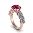 Round Cut Ruby Cathedral Engagement Ring - Tatum No. 11 image 1