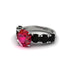 Round Cut Ruby Cathedral Engagement Ring - Tatum No. 42 image 3