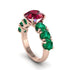Round Cut Ruby Cathedral Engagement Ring - Tatum No. 26 image 1