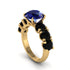 Round Cut Sapphire Cathedral Engagement Ring - Tatum No. 43 image 1