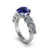 Round Cut Sapphire Cathedral Engagement Ring - Tatum No. 15 image 1