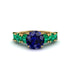 Round Cut Sapphire Cathedral Engagement Ring - Tatum No. 28 image 2