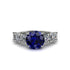 Round Cut Sapphire Cathedral Engagement Ring - Tatum No. 15 image 2