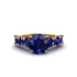 Round Cut Sapphire Cathedral Engagement Ring - Tatum No. 73 image 2