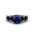 Round Cut Sapphire Cathedral Engagement Ring - Tatum No. 45 image 2
