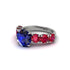 Round Cut Sapphire Cathedral Engagement Ring - Tatum No. 60 image 3