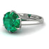 Round Cut Emerald Solitaire Engagement Ring - Miranda No. 6 image 2
