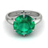 Round Cut Emerald Solitaire Engagement Ring - Miranda No. 6 image 3