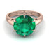Round Cut Emerald Solitaire Engagement Ring - Miranda No. 5 image 3