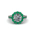 Emerald Round Halo Engagement Ring - Unity No. 18 image 3