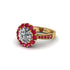 Ruby Round Halo Engagement Ring - Unity No. 46 image 1
