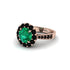 Black Diamond Round Halo Engagement Ring - Unity No. 35 image 1