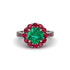 Ruby Round Halo Engagement Ring - Unity No. 51 image 2