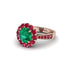 Ruby Round Halo Engagement Ring - Unity No. 50 image 1