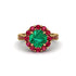 Ruby Round Halo Engagement Ring - Unity No. 49 image 2
