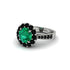 Black Diamond Round Halo Engagement Ring - Unity No. 36 image 1