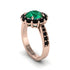 Black Diamond Round Halo Engagement Ring - Unity No. 35 image 2
