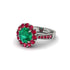 Ruby Round Halo Engagement Ring - Unity No. 51 image 1