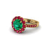 Ruby Round Halo Engagement Ring - Unity No. 49 image 1