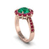 Ruby Round Halo Engagement Ring - Unity No. 50 image 2