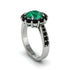 Black Diamond Round Halo Engagement Ring - Unity No. 36 image 3