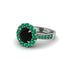 Emerald Round Halo Engagement Ring - Unity No. 24 image 1