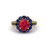 Sapphire Round Halo Engagement Ring - Unity No. 70 image 3