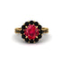 Black Diamond Round Halo Engagement Ring - Unity No. 40 image 3