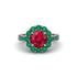 Emerald Round Halo Engagement Ring - Unity No. 27 image 3