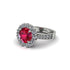 Diamond Round Halo Engagement Ring - Unity No. 12 image 1