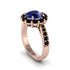 Black Diamond Round Halo Engagement Ring - Unity No. 44 image 2