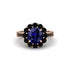 Black Diamond Round Halo Engagement Ring - Unity No. 44 image 3