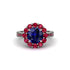 Ruby Round Halo Engagement Ring - Unity No. 60 image 3