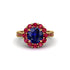 Ruby Round Halo Engagement Ring - Unity No. 58 image 3