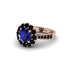 Black Diamond Round Halo Engagement Ring - Unity No. 44 image 1
